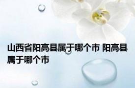 山西省阳高县属于哪个市 阳高县属于哪个市