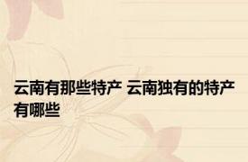 云南有那些特产 云南独有的特产有哪些