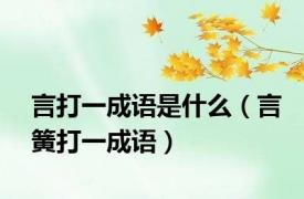 言打一成语是什么（言簧打一成语）
