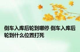倒车入库后轮到哪停 倒车入库后轮到什么位置打死