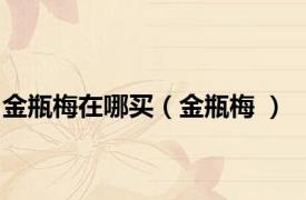 金瓶梅在哪买（金瓶梅 ）