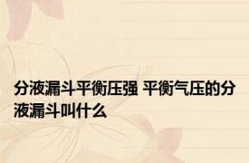 分液漏斗平衡压强 平衡气压的分液漏斗叫什么