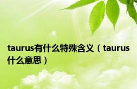 taurus有什么特殊含义（taurus什么意思）