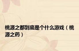 桃源之都到底是个什么游戏（桃源之药）