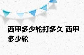 西甲多少轮打多久 西甲多少轮