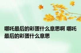哪吒最后的彩蛋什么意思啊 哪吒最后的彩蛋什么意思