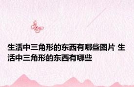 生活中三角形的东西有哪些图片 生活中三角形的东西有哪些