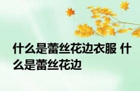 什么是蕾丝花边衣服 什么是蕾丝花边