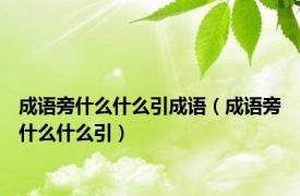 成语旁什么什么引成语（成语旁什么什么引）