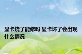 显卡烧了能修吗 显卡坏了会出现什么情况