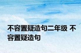 不容置疑造句二年级 不容置疑造句