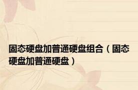 固态硬盘加普通硬盘组合（固态硬盘加普通硬盘）