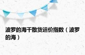 波罗的海干散货运价指数（波罗的海）
