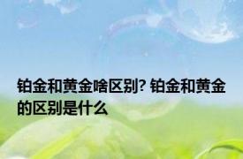 铂金和黄金啥区别? 铂金和黄金的区别是什么