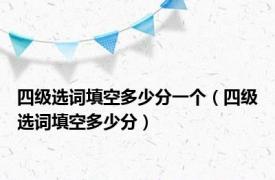 四级选词填空多少分一个（四级选词填空多少分）