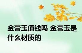 金膏玉值钱吗 金膏玉是什么材质的