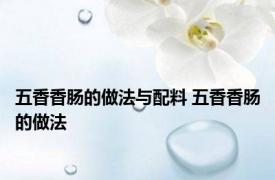 五香香肠的做法与配料 五香香肠的做法