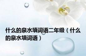 什么的泉水填词语二年级（什么的泉水填词语）