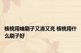 核桃用啥刷子又滑又亮 核桃用什么刷子好