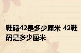 鞋码42是多少厘米 42鞋码是多少厘米