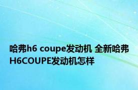 哈弗h6 coupe发动机 全新哈弗H6COUPE发动机怎样