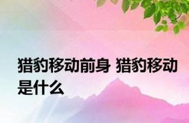 猎豹移动前身 猎豹移动是什么