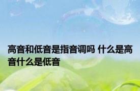 高音和低音是指音调吗 什么是高音什么是低音