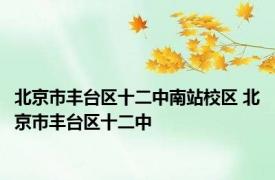 北京市丰台区十二中南站校区 北京市丰台区十二中