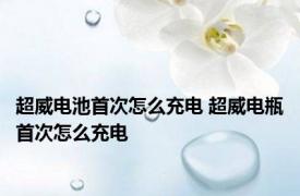 超威电池首次怎么充电 超威电瓶首次怎么充电