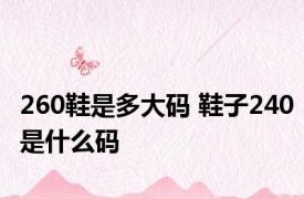260鞋是多大码 鞋子240是什么码