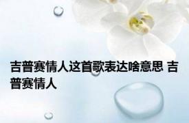 吉普赛情人这首歌表达啥意思 吉普赛情人 