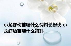 小龙虾幼苗喂什么饲料长得快 小龙虾幼苗喂什么饲料