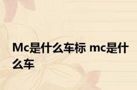 Mc是什么车标 mc是什么车