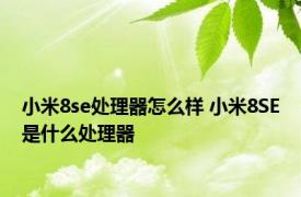 小米8se处理器怎么样 小米8SE是什么处理器