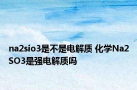 na2sio3是不是电解质 化学Na2SO3是强电解质吗