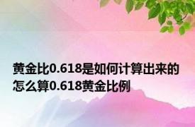 黄金比0.618是如何计算出来的 怎么算0.618黄金比例