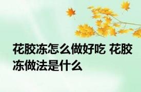 花胶冻怎么做好吃 花胶冻做法是什么