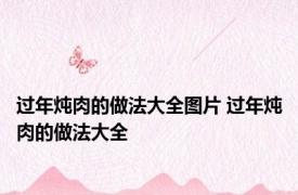 过年炖肉的做法大全图片 过年炖肉的做法大全