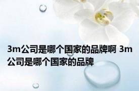 3m公司是哪个国家的品牌啊 3m公司是哪个国家的品牌