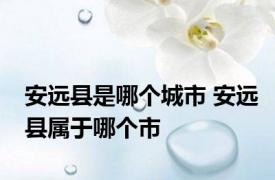 安远县是哪个城市 安远县属于哪个市