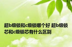 超b级锁和c级锁哪个好 超b级锁芯和c级锁芯有什么区别