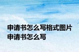 申请书怎么写格式图片 申请书怎么写