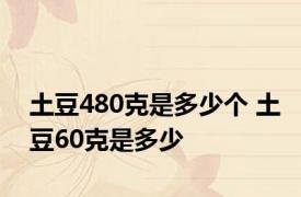 土豆480克是多少个 土豆60克是多少