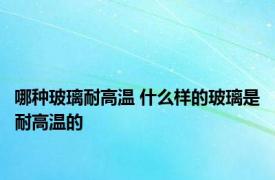 哪种玻璃耐高温 什么样的玻璃是耐高温的