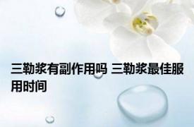 三勒浆有副作用吗 三勒浆最佳服用时间 
