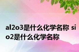 al2o3是什么化学名称 sio2是什么化学名称