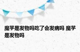 魔芋是发物吗吃了会发病吗 魔芋是发物吗