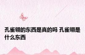 孔雀翎的东西是真的吗 孔雀翎是什么东西