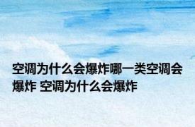 空调为什么会爆炸哪一类空调会爆炸 空调为什么会爆炸