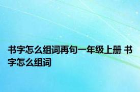 书字怎么组词再句一年级上册 书字怎么组词